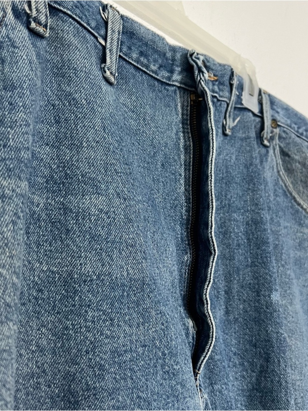 Wrangler Men Jeans Straight Fit 5 Pockets Style Denim Blue Jeans Size 46”x 30” - Picture 10 of 14
